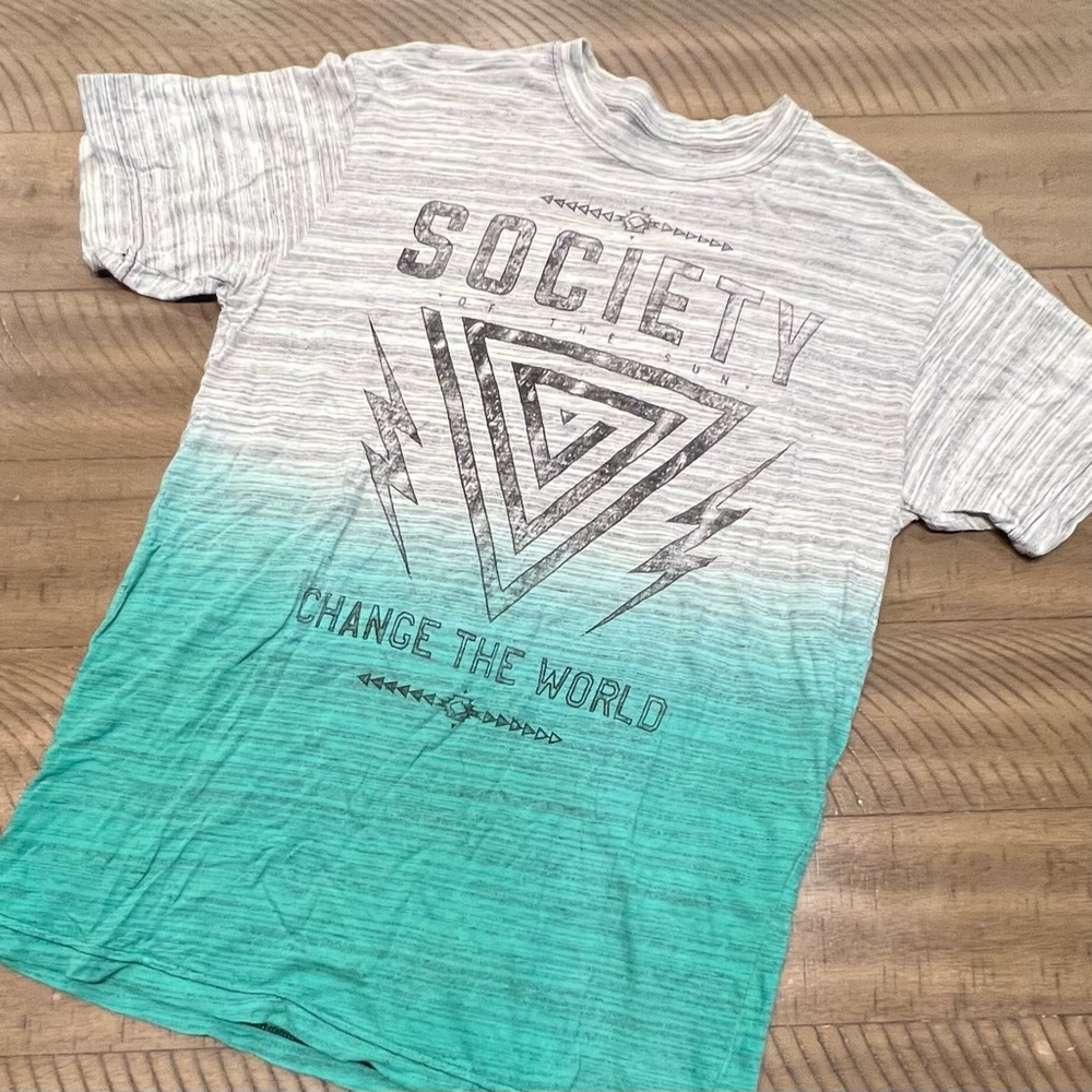 Society mens large ombré T shirt